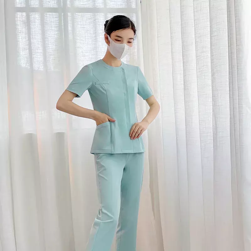 Conjunto de uniforme de enfermera de Hospital de cosmetología médica coreana, ropa de trabajo de clínica Oral ortopédica, ropa de esteticista de salón de belleza