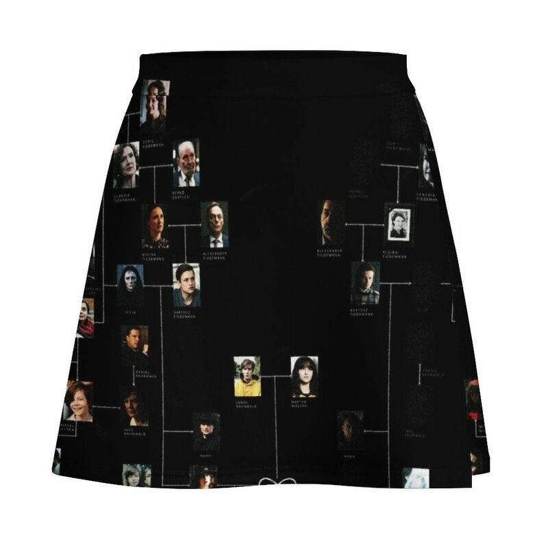 Dark Netflix-minifalda completa de árbol familiar, minifalda corta sexy, vestido