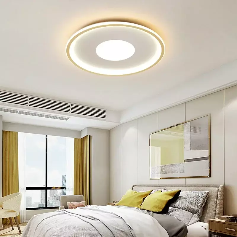 Современная мерная потолочная лампа для спальни, гостиной, столовой, кабинета, коридора, балкона, Потолочная люстра, домашний декор, мерцающий светильник