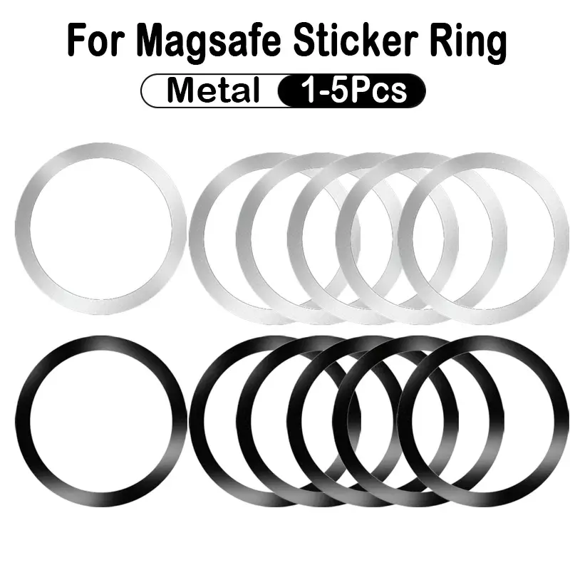 2024 cincin pelat logam magnetik Stainless Steel, untuk Magsafe pengisi daya nirkabel lembar besi stiker Universal pemegang telepon mobil Magnet