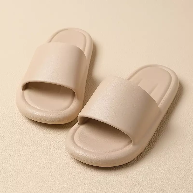 Zapatillas de baño antideslizantes para hombre y mujer, sandalias de playa de verano, zapatos planos de suela gruesa, chanclas para interiores y exteriores