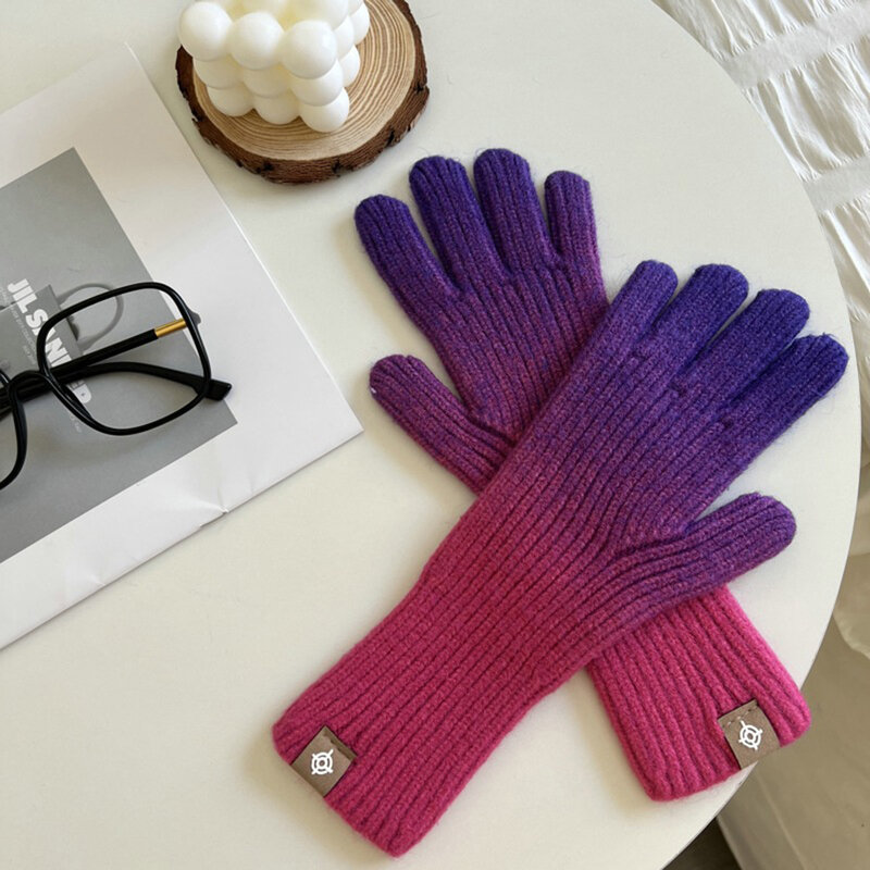 Unisex Women Men Touch Screen Warm Mittens Winter Wrist Gloves Solid Color Cotton Warmer Smartphones Driving Glove Luvas Female