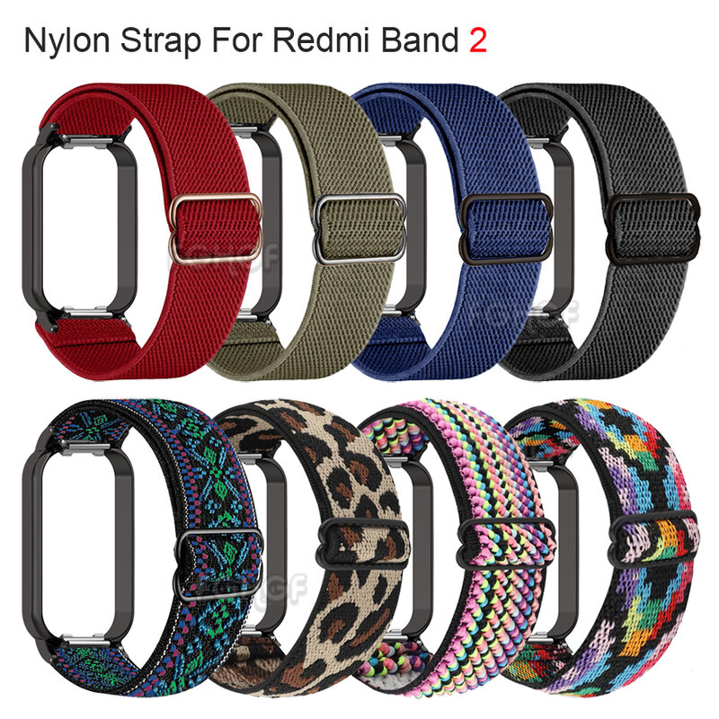 Gelang jam nilon elastis untuk Redmi Band 2 tali gelang pengganti Correa untuk Xiaomi Redmi Smart Band 2 Aksesori Gelang