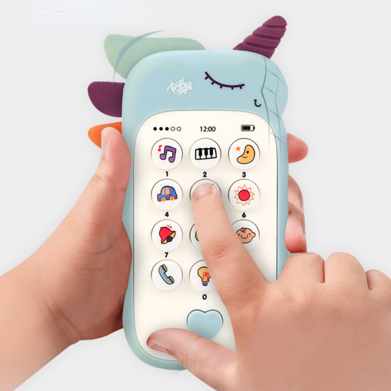 Bebê Telefone Brinquedo Música Som Telefone Dormir Brinquedos com Teether Simulação Brinquedos Telefone Infantil Early Educational Toy Kids Gifts
