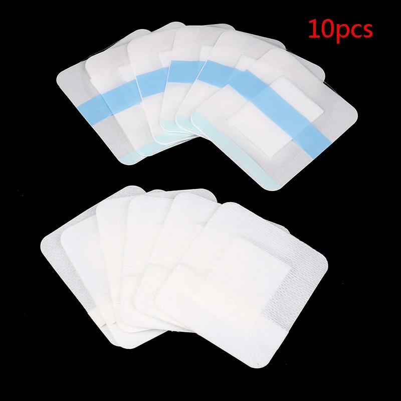 10Pcs Medical Adhesive Plaster Breathable Waterproof Transparent Tape PU film First Aid Supplies