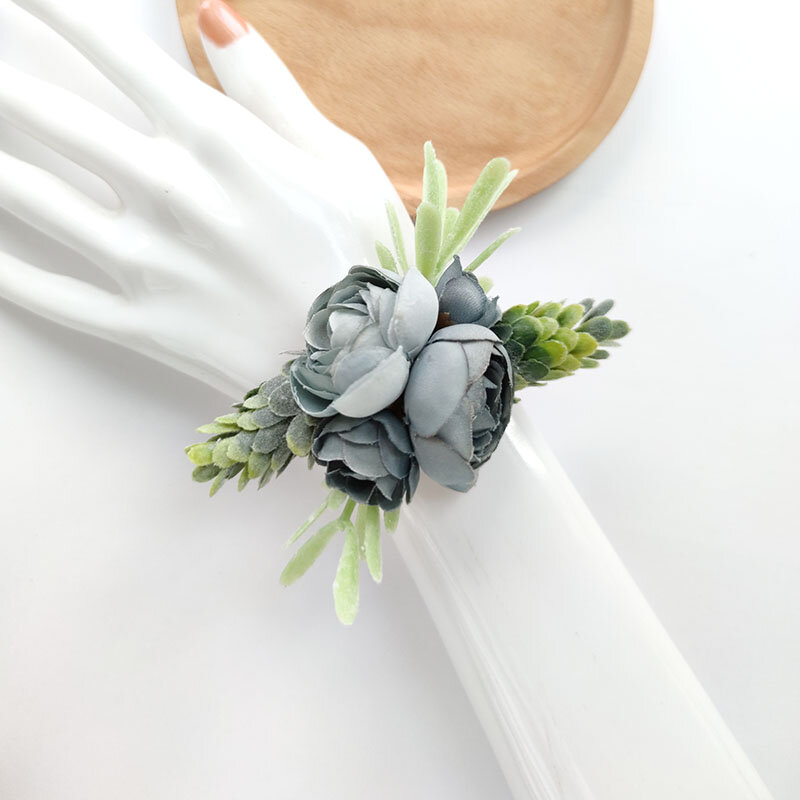 Pengantin pergelangan tangan korsase pernikahan bunga gelang pengiring pengantin korsase pernikahan aksesori mawar sutra buatan Mariage dekorasi pesta