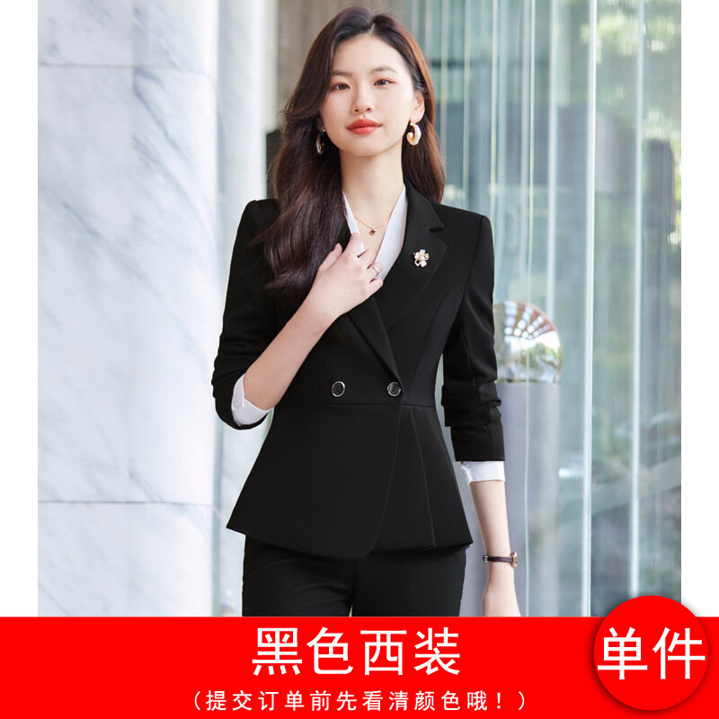 2023 Autumn and Winter Professional Small Suit Coat Suit Jewelry Store Front Stage Work Wear Clothes High-End Temperament Suit F