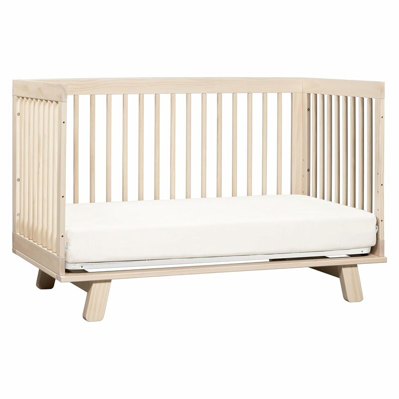 Кроватка-трансформер 3 в 1 с комплектом для переоборудования кровати для малышей, промытая натуральная, сертифицированная Greenguard Gold