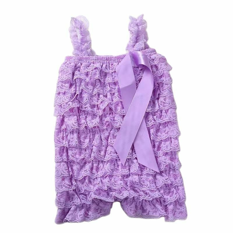 Cute Girls Clothing Baby Yellow Lace Rompers Toddler Infantil Macacões Ruffle Romper Baby Birthday Party Outfit