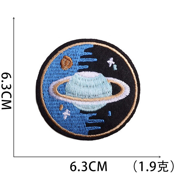 2024 Stickerei Patch DIY Astronaut Space Star Aufkleber selbst klebende Abzeichen Eisen auf Patches Kleidung Tasche Emblem Stoff Zubehör