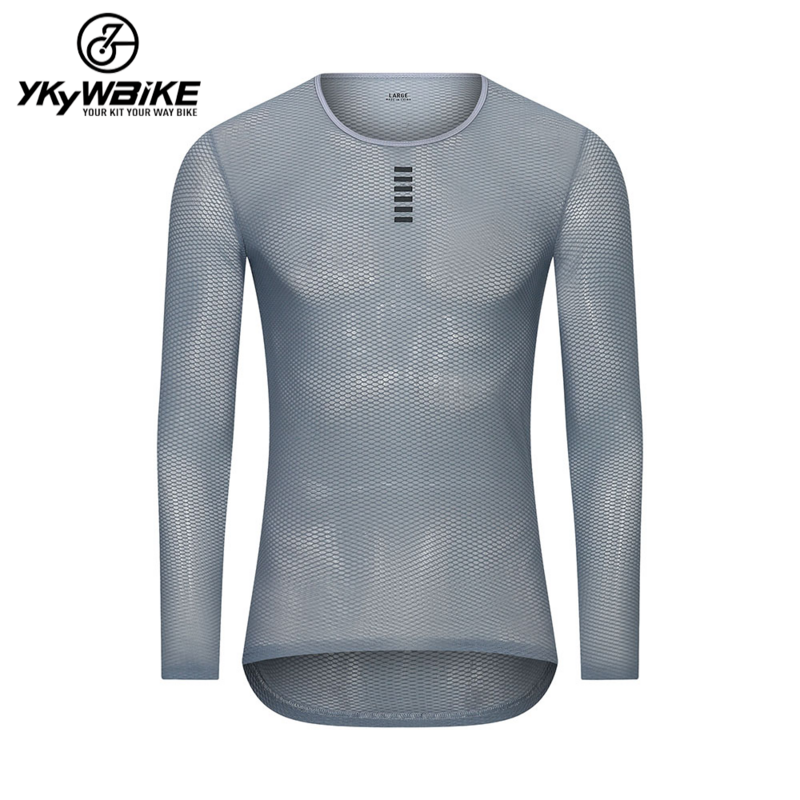 Велосипедная Базовая многослойная рубашка YKYWBIKE 2022 с длинным рукавом, велосипедная рубашка, нижнее белье, гоночная велосипедная рубашка, черный и белый цвета