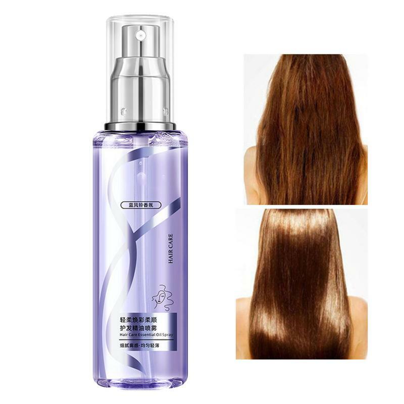 Spray de óleo de fragrância para cabelos encaracolados, óleo marroquino para mulheres, cuidados capilares inofensivo, óleo hidratante, brilho, perfume, 100ml