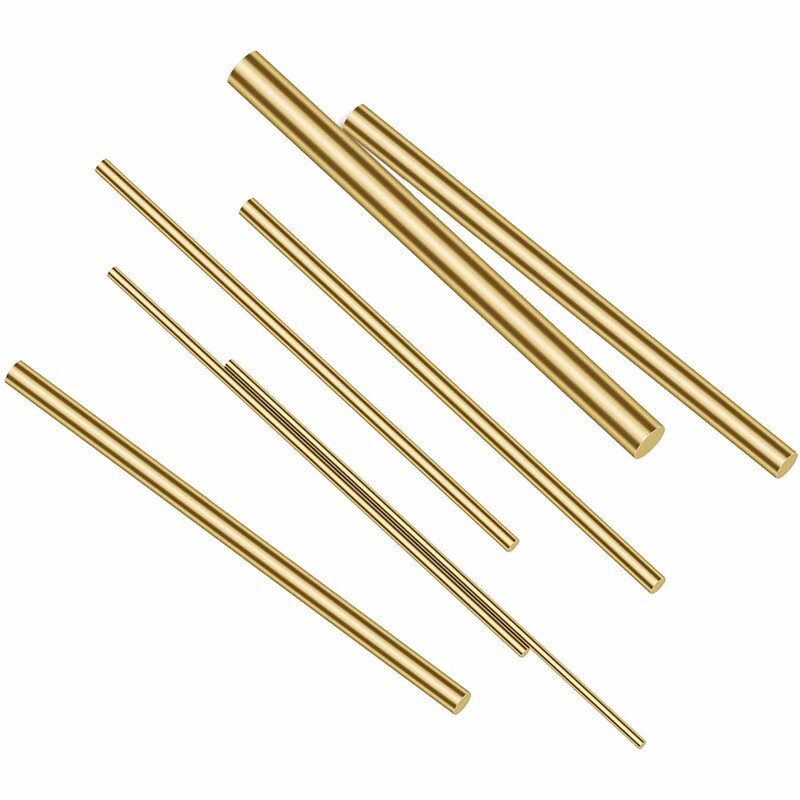 Brass Round Stock Lathe Bar Stock Kit, Brass Rod, Comprimento 100mm-500mm, 3mm, 4mm, 5mm, 67mm, 8mm, 12mm, 14mm