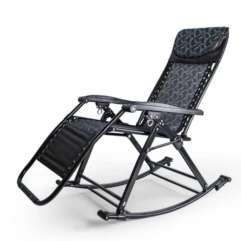 Rocking Chair Lunch Break Folding Recliner Sleeping Chair Leisure Lazy Chair