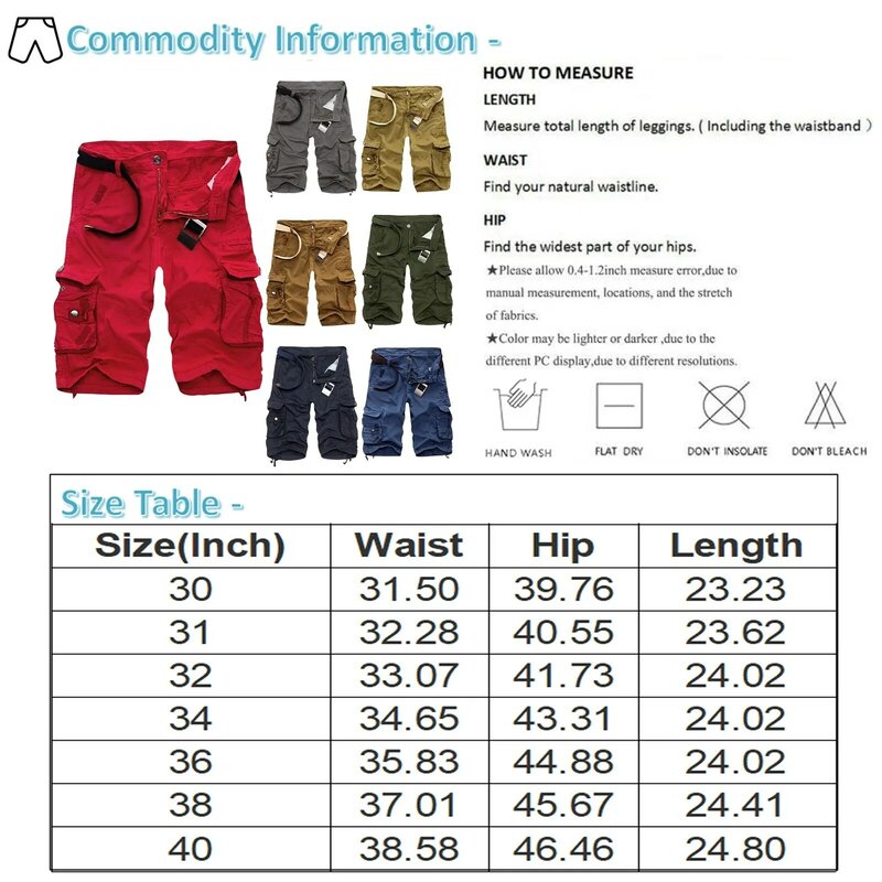 Calção de carga multi bolsos masculino, calça reta solta, estilo de rua, monocromática, tendência da moda verão, versão coreana