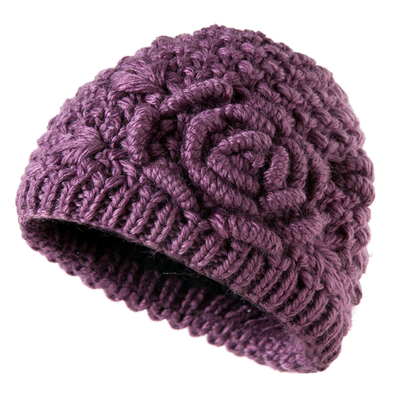 여성용 겨울 니트 모자와 스카프 세트, 따뜻한 통기성 산호 양털 모자, 할머니용 선물 두꺼운 플러시 모자, 2022