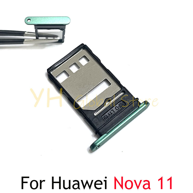 Soporte de bandeja para ranura de tarjeta Sim, piezas de reparación para Huawei Nova 10, 11, 11i Pro, SE, 5 unidades