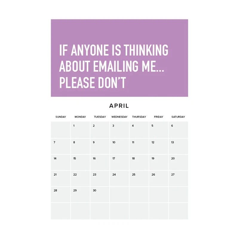 Calendário de Papel Calendário, Adulting is Hard, 12-Month Schedule, Lovely Pooping, Funny Gift, Home, 2024