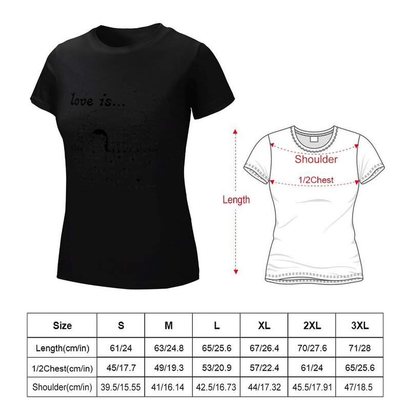 T-shirt graphique Love is Watching Society Collammar Together pour femmes, vêtements féminins