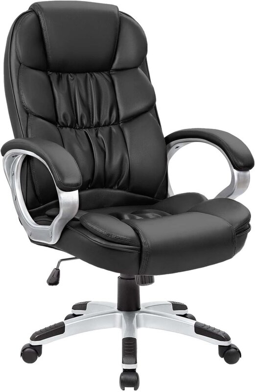 Homall-silla de oficina con respaldo alto para ordenador, sillón de escritorio de cuero PU con altura ajustable, moderno, ejecutivo, giratorio, para tareas
