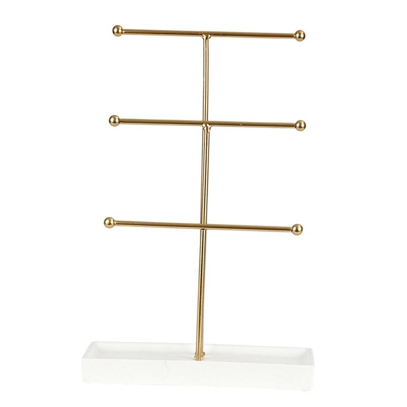 Jewelry Stand T Shaped Jewelry Holder with Base Minimalist Jewelry Shelf Jewelry Rack for Hanging Pendant Rings Earrings
