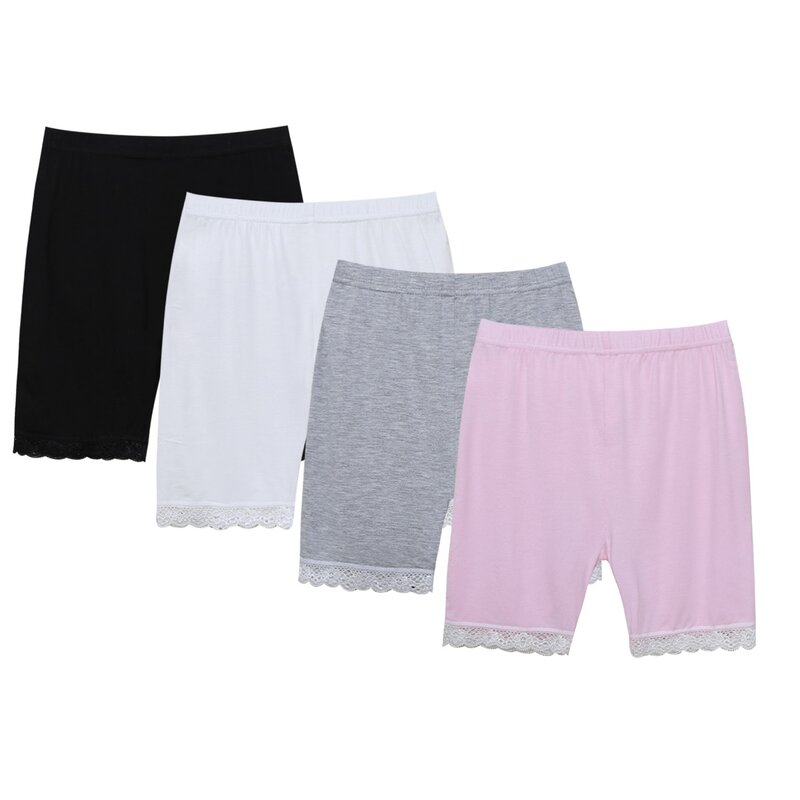 Pantalones cortos de encaje de Modal para niñas, ropa de seguridad, novedad