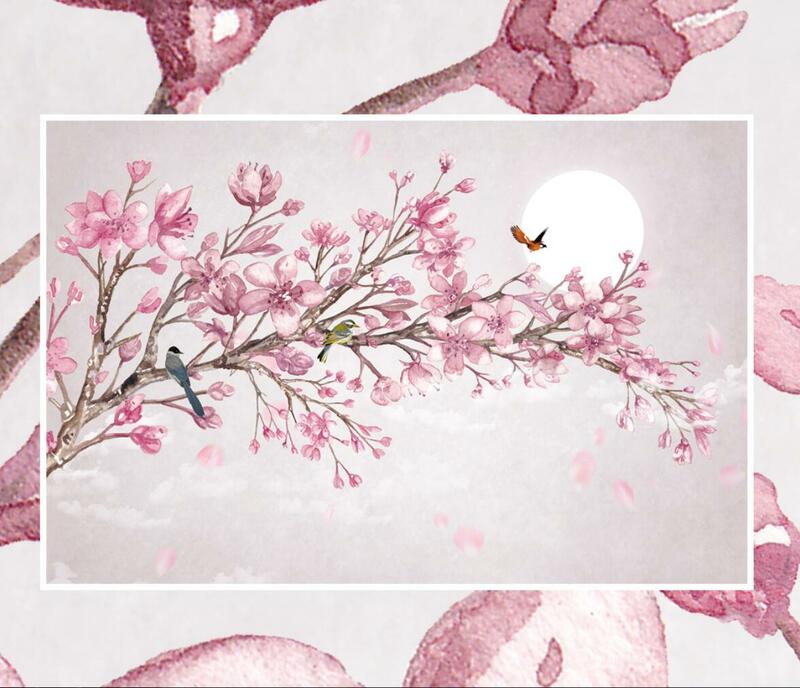 Custom Foto Tapeten für Wohnzimmer TV Hintergrund Große Wandbild pfirsich blossom blumen Wand Papers Home Decor haus dekoration