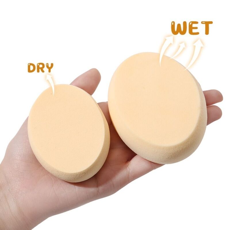 2pcs Cosmetic Puff Foundation Cream Concealer Wet And Dry Usable Powder Puff Oval Makeup Spong Puff