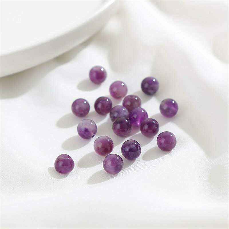 Perle di ametista naturale perline perline perline fatte a mano fai da te braccialetto di perline collana gioielli accessori materiali