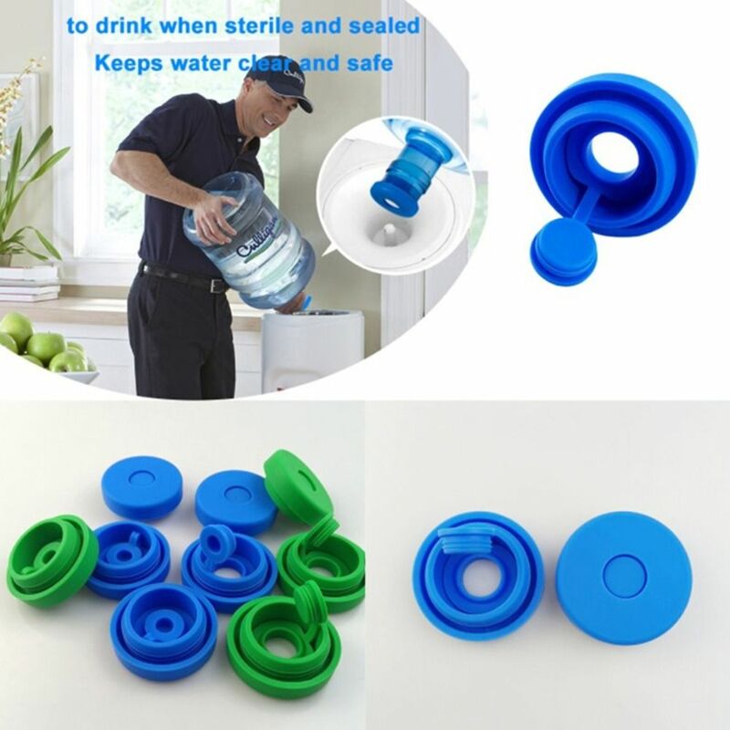 Water Bottle Replacement Lid 3 and 5 Gallon Water Jugs Lid Stopper Silicone Top Cover Drinking Bucket Anti Splash Accessories