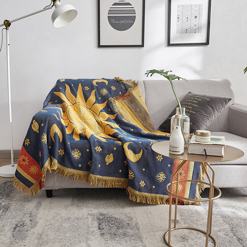 Doppel Seite Sungod Sofa Decke Multi-Funktions Bed Outdoor Woven Mikrofaser Decke плед на диван cobertor casal