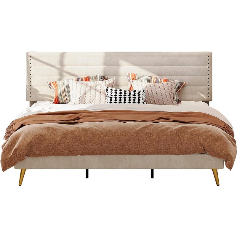 Łatwy montaż Rama łóżka dziecięcego Bezszumowe podstawy i ramy łóżek Bez potrzeby stosowania sprężynowego Beżowe meble dziecięce