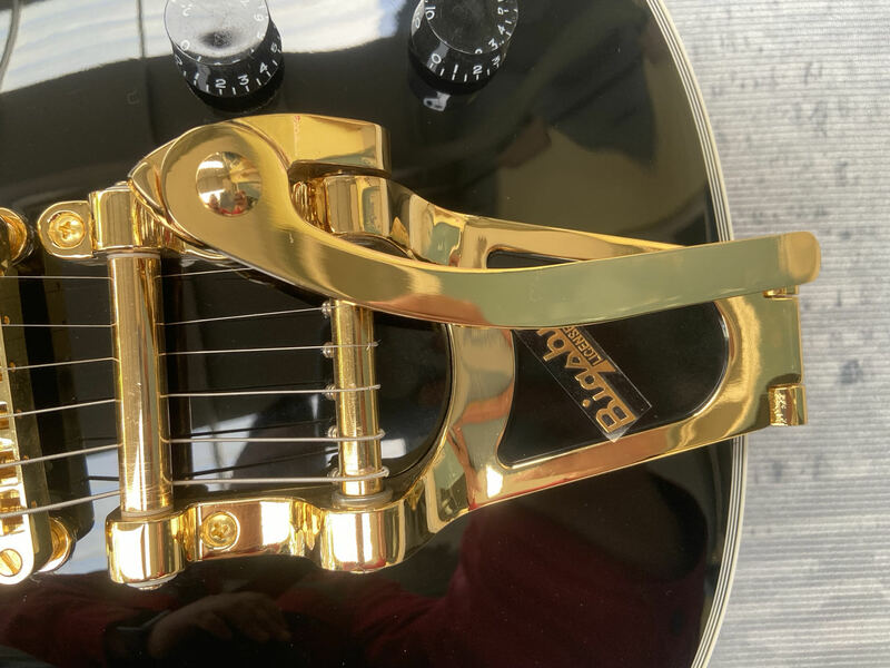 Gib$on guitar logo, Made in China, black, 3 pickups, customizable, high quality mahogany body, rosewood fingerboard, free ship
