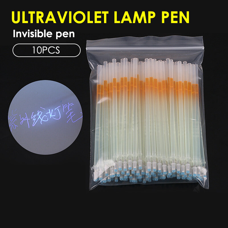 10 Stuks Uv Onzichtbare Lamp Pen Schoen Maken Fluorescerende Speciale Navulling Kinderen Studenten Cadeau