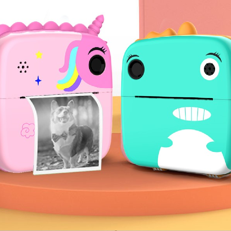 Детская камера Мгновенной Печати Мультяшные игрушки 1080P HD мини термобумажный принтер цифровые камеры для мальчиков девочек Подарки