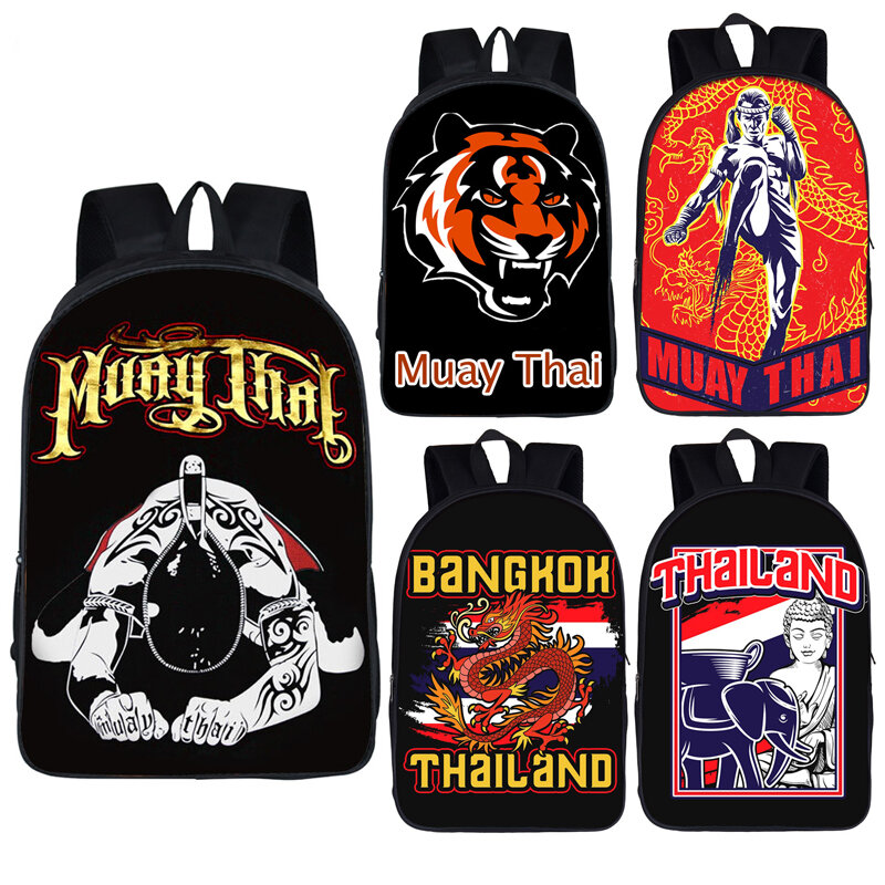 Muay Thai tas punggung pria muda, tas bahu Tarung macan untuk remaja, tas sekolah pelajar anak laki-laki, tas buku anak-anak