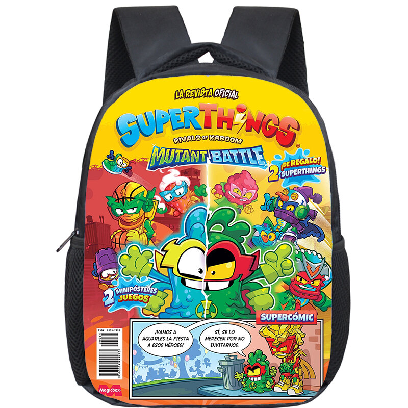 Mochila con estampado de SuperThings para niños y niñas, mochilas escolares de dibujos animados, para guardería