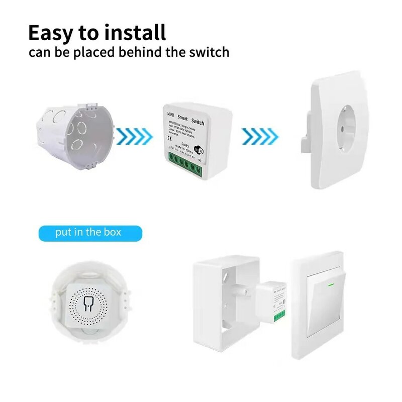 Mini Wifi Smart Switch Zigbee Light Switches 16A 2 Cara Control Smart Home Breaker dengan Tuya Smart Life Alexa Google Home