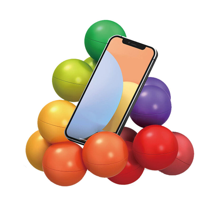 Bola de rompecabezas educativa de rotación de Color arcoíris de 2cm, juguetes inteligentes para aliviar el estrés con forma Variable