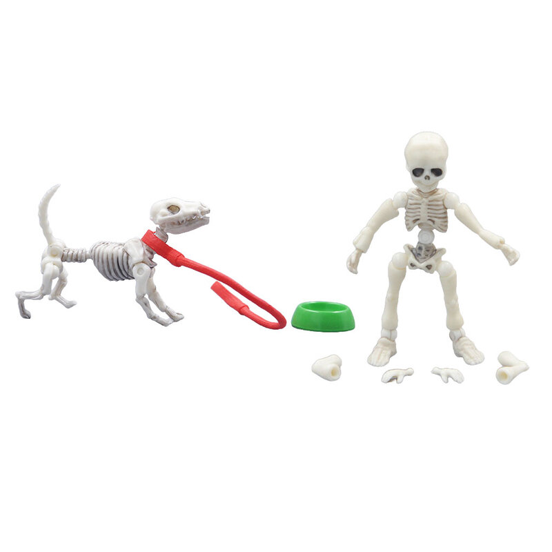경량 해골 인형 개 동물 모델, 높은 경도, 실용적인 내마모성 해골 뼈 모델 장식 세트