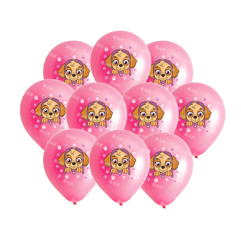 10 szt. Lateksowe psi Patrol materiały zestaw balonów przyjęcie dla chłopców dekoracje na przyjęcie dziewczęce Baby Shower zabawki dla dzieci klasyczne zabawki