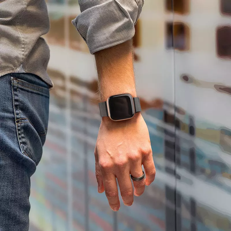 Taśma metalowa do Fitbit Versa 2 Lite opaski na rękę do Fitbit Versa 3 nadgarstek Milanese bransoletka zamienna pasek do zegarka