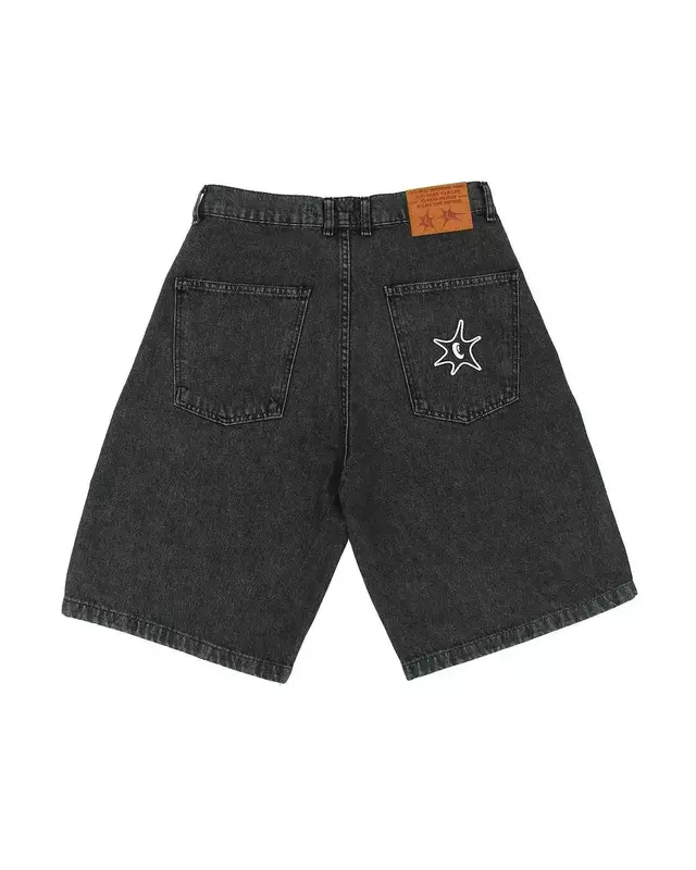 Harajuku Hip Hop Embroidery Streetwear Shorts Y2k Pants Baggy Denim Gym Shorts Mens Womens Summer Gothic Men Basketball Shorts