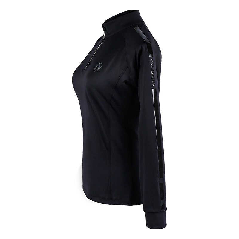 Комплект одежды для верховой езды, с длинным рукавом, черного цвета