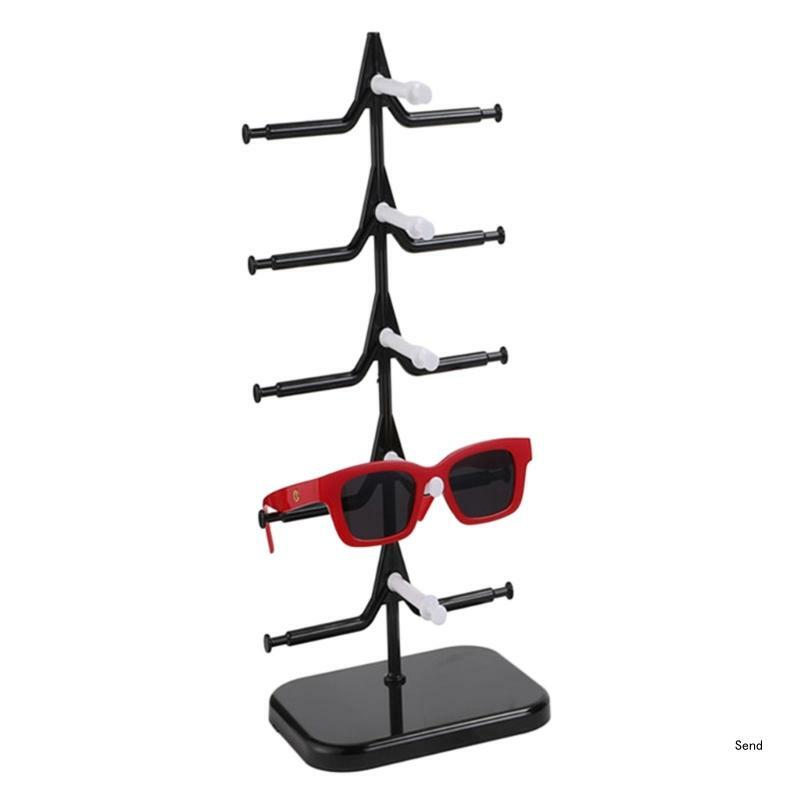 5-lagiges tragbares Brillen-Aufbewahrungsregal, drehbarer Sonnenbrillen-Organizer für Zuhause