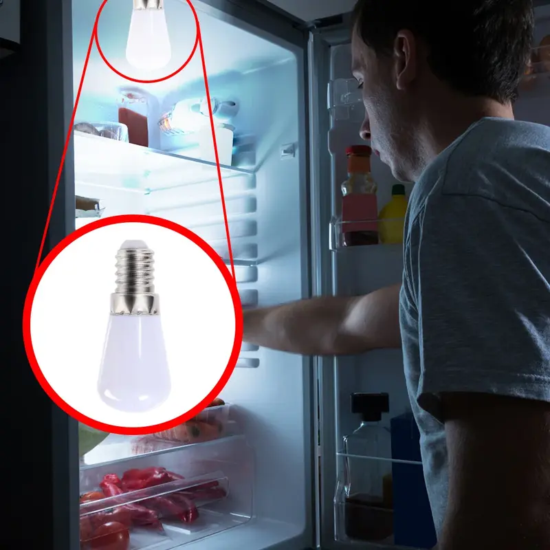 1/2/4Pcs E14/E12 lampadine 220V LED frigo Mini lampada sostituire cucina frigorifero Display Cabinet luci macchine da cucire lampade