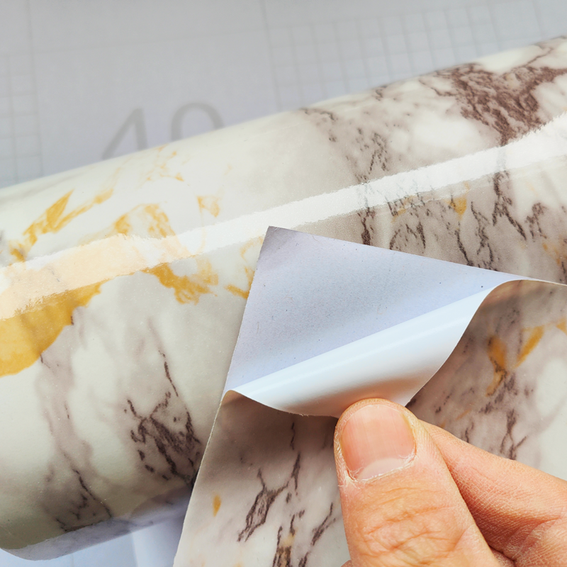 Papel de parede de mármore à prova de óleo de vinil, prateleira do armário, PVC autoadesivo, papel de contato impermeável para banheiro, 6m