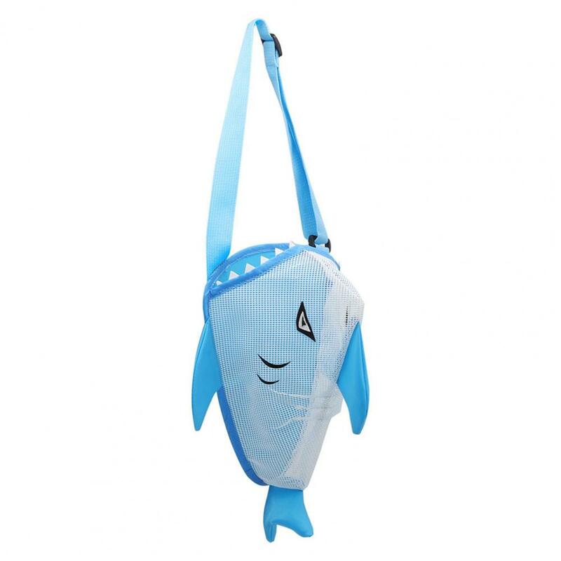 Детская пляжная сумка в виде мультяшной акулы, дышащая сетчатая дизайнерская сумка для хранения игрушек и ракушек, детский органайзер для инструментов и песка
