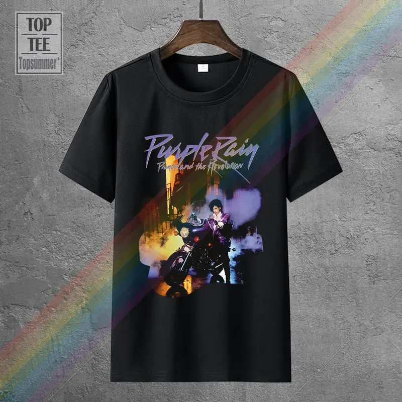 Camiseta del príncipe púrpura Rain Prince And The Revolution 100% auténtica y oficial