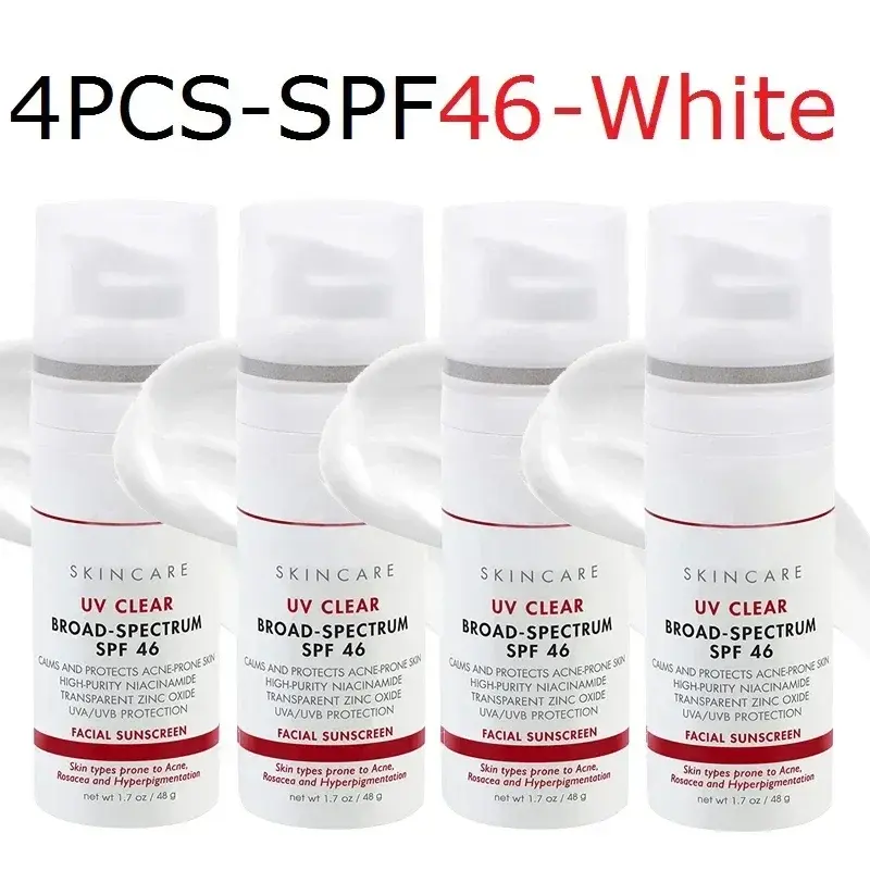 MD 자외선 차단 데일리 와이드 스펙트럼 SPF 40 UV 클리어 SPF 46 틴티드 페이스 선스크린, 민감한 피부 페이셜, 4 개